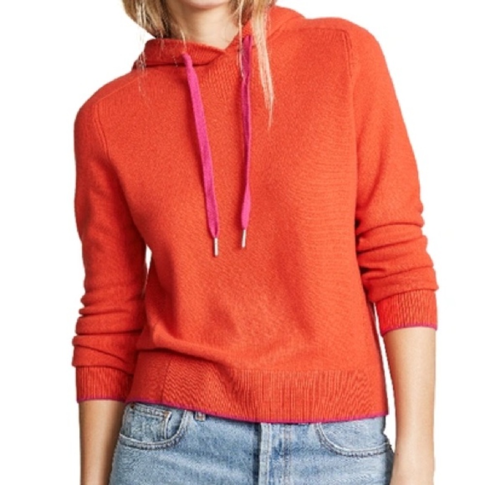 Rag & Bone Yorke Cashmere Hoodie in Orange